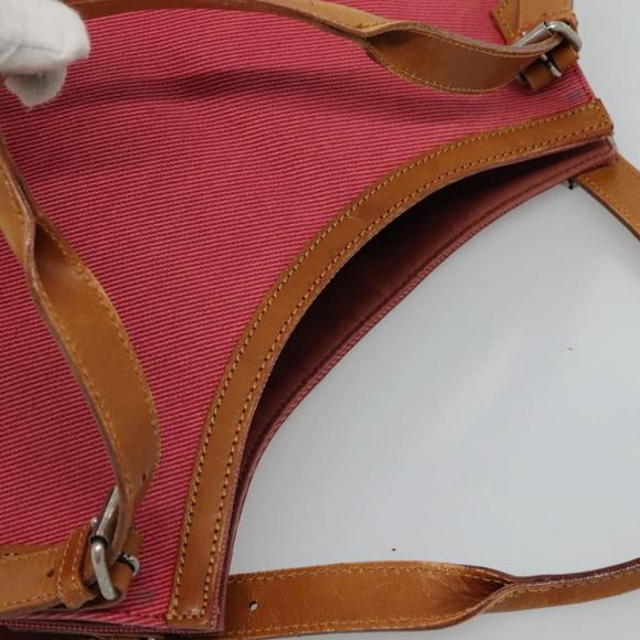 BURBERRY Blue Label Hand Bag Canvas Pink Auth ti2728 - Picture 6 of 16